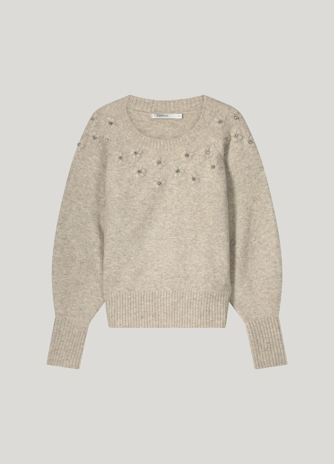Summum trøje med Blomster - Creme, trøje, sweater, tøj, 