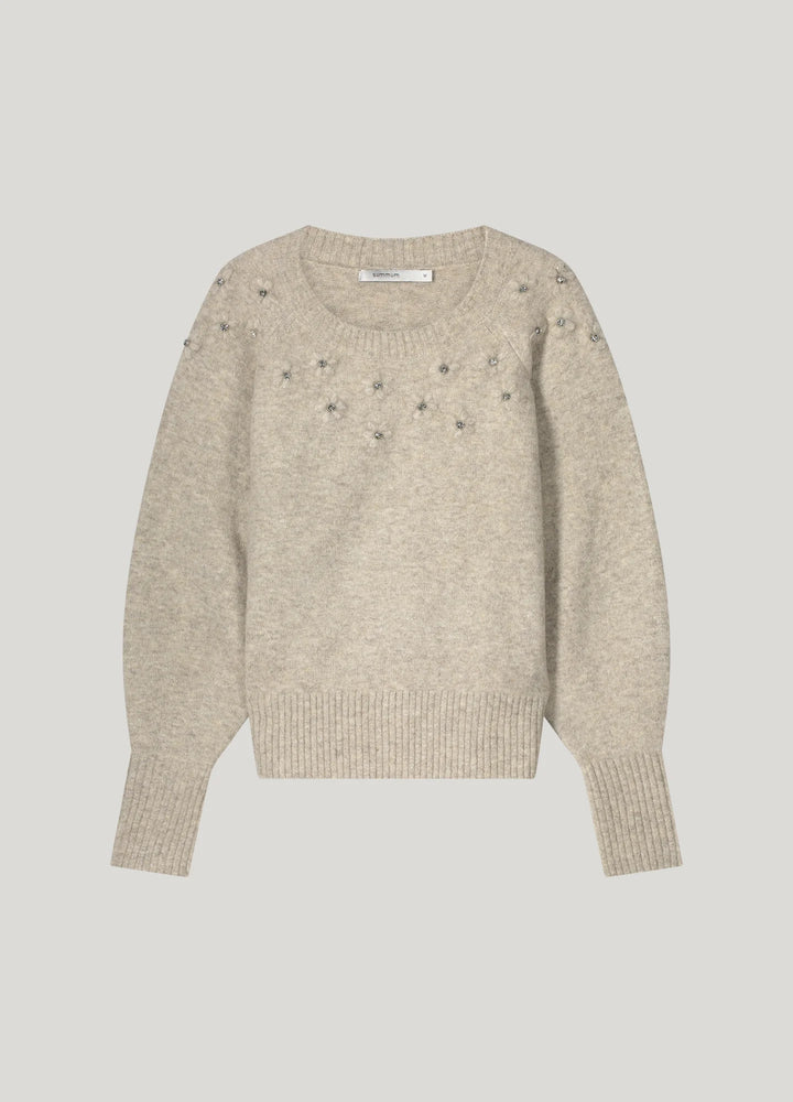 Summum trøje med Blomster - Creme, trøje, sweater, tøj, 