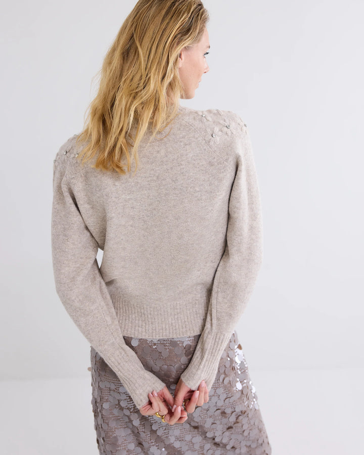 Summum trøje med Blomster - Creme, trøje, sweater, tøj, 