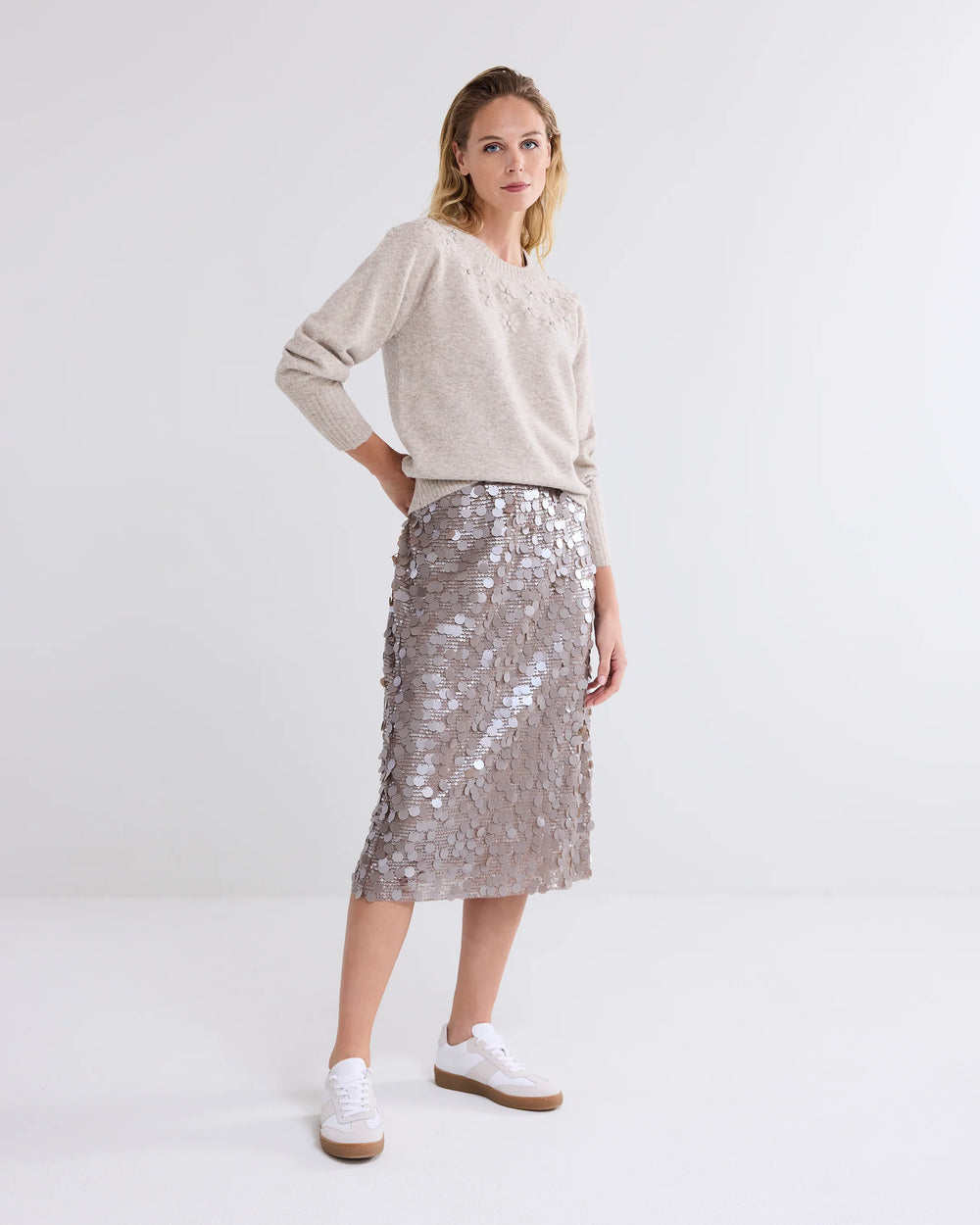 Summum trøje med Blomster - Creme, trøje, sweater, tøj, 