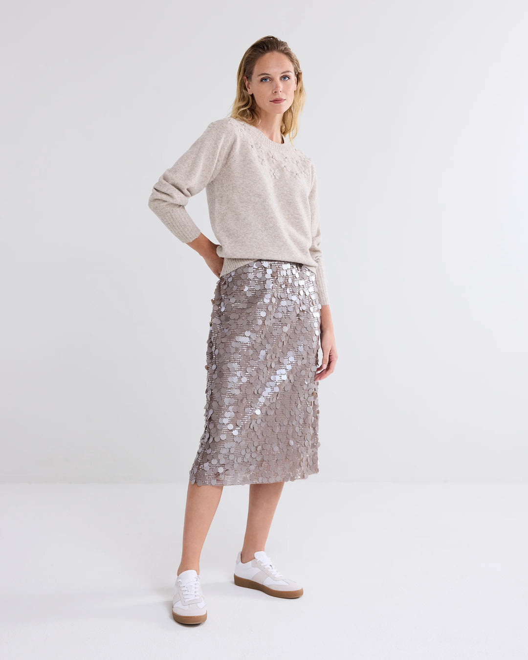 Summum trøje med Blomster - Creme, trøje, sweater, tøj, 