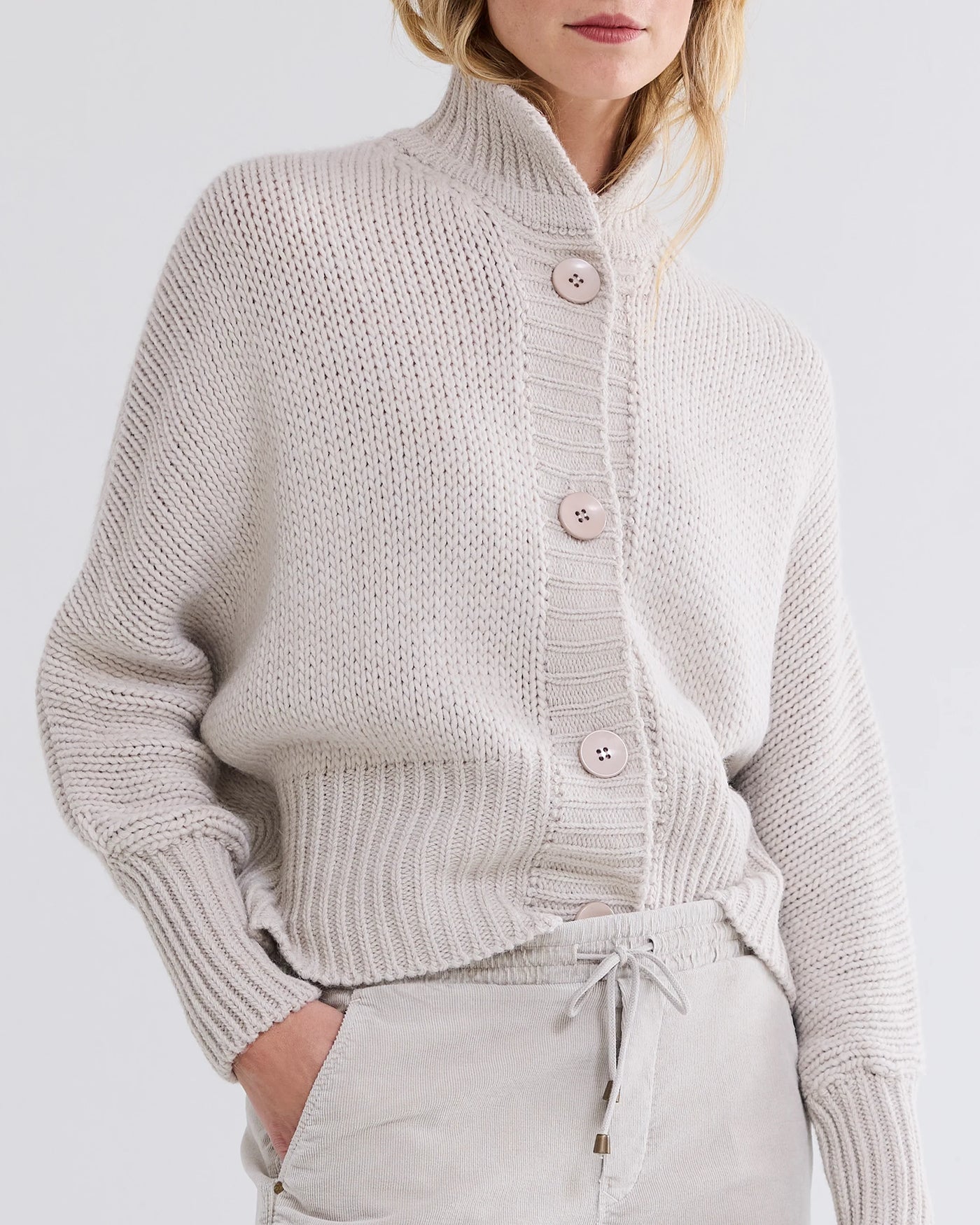 Summum Strikket Cardigan - Beige