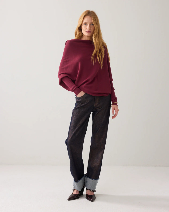 Summum Asymmetric knit - Bordeaux