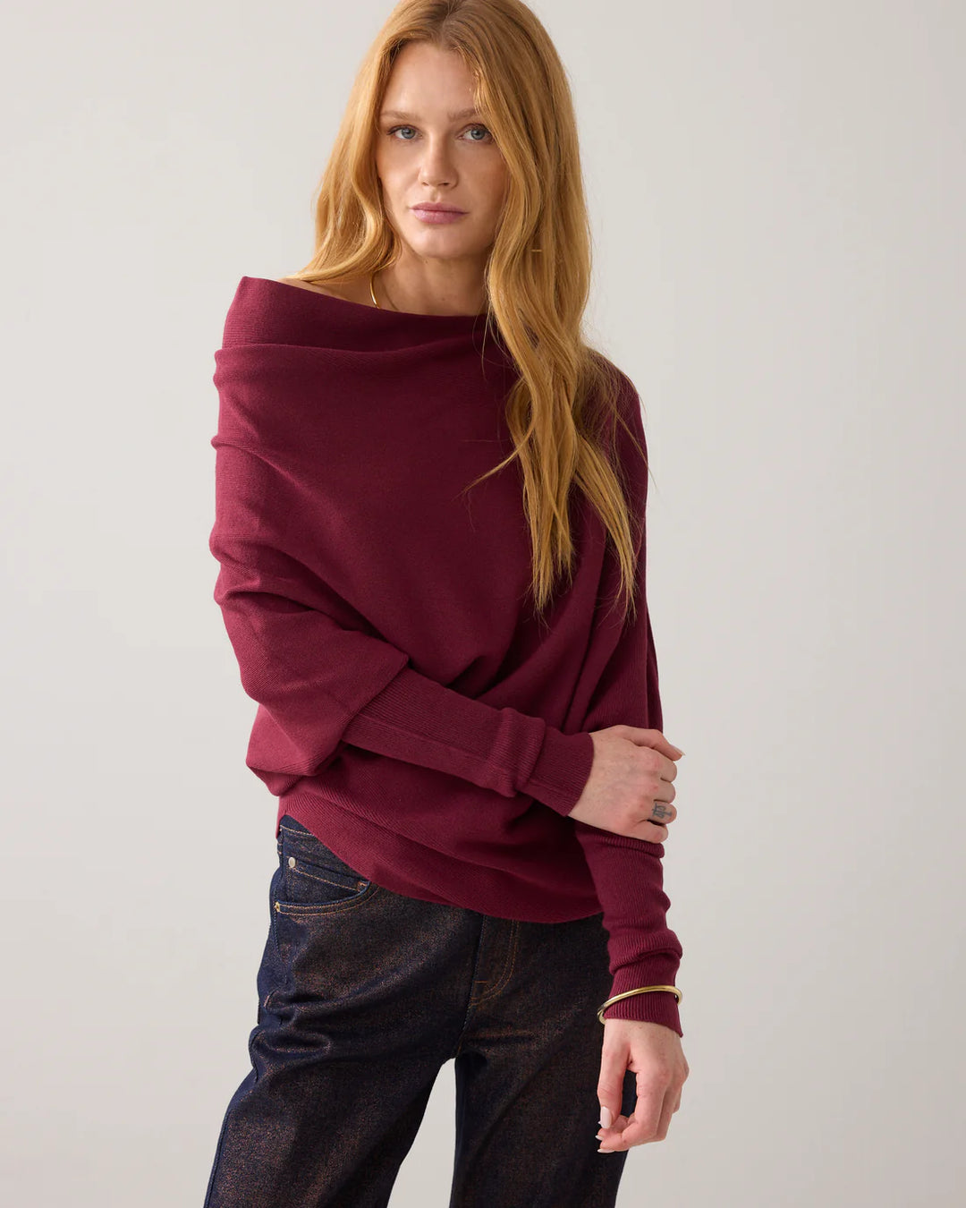 Summum Asymmetric knit - Bordeaux