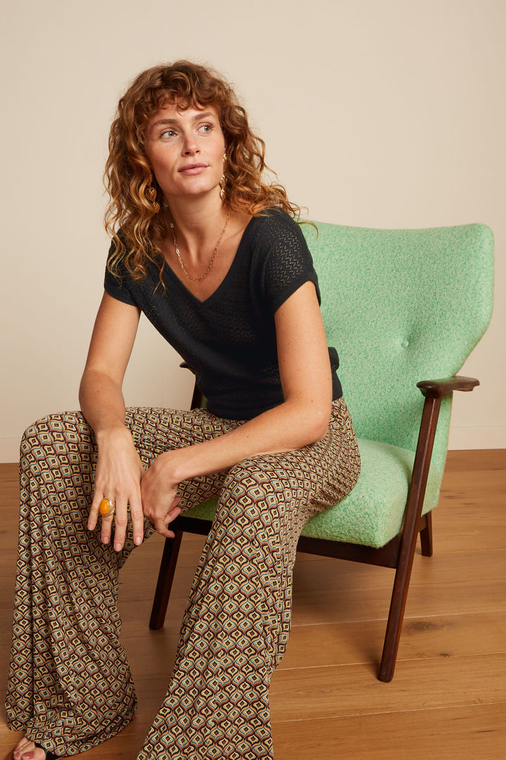 Border Palazzo Pants Smith