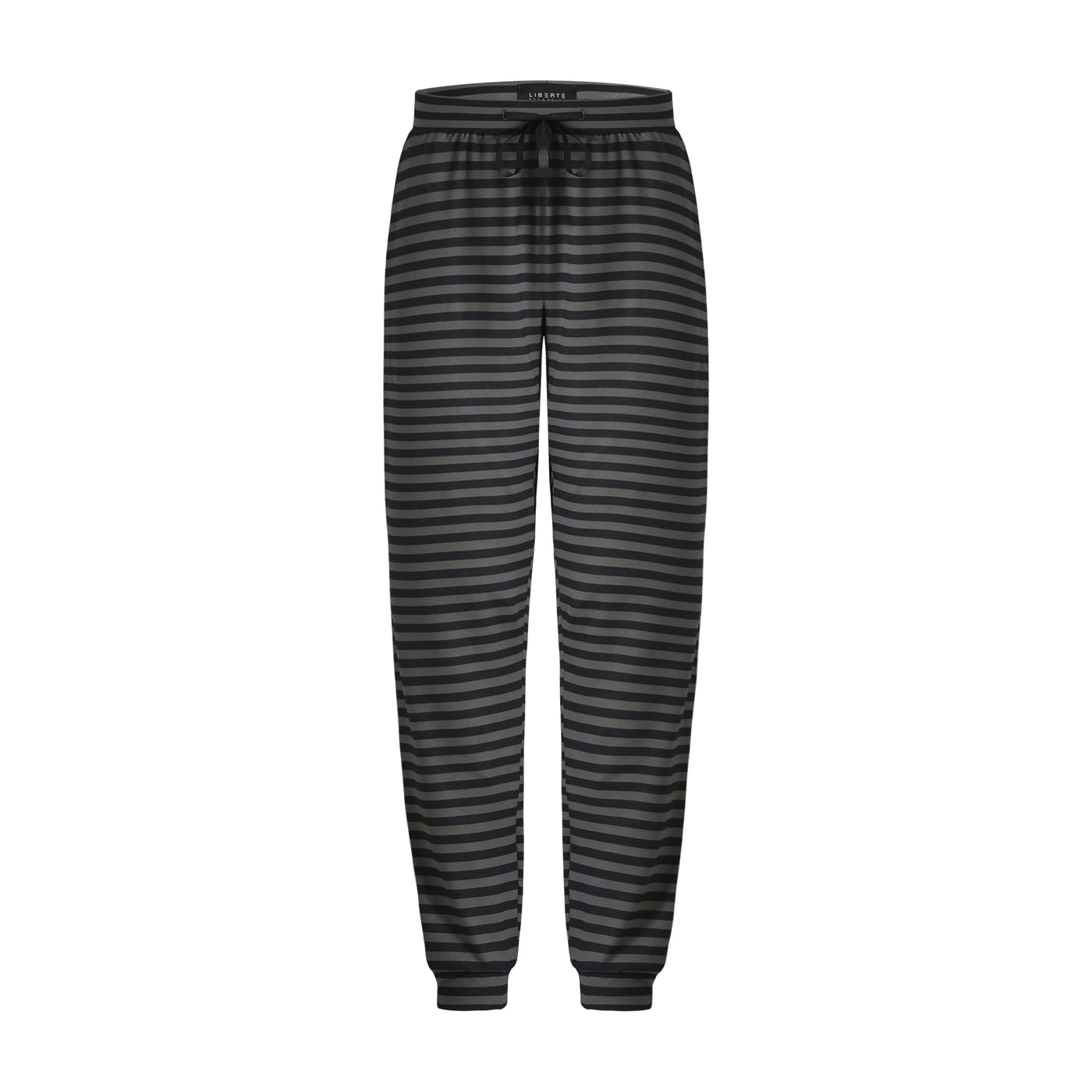 Liberte Alma Stribet Pants - Grå / Sort, natbukser, joggin bukser, hygge bukser, afslappende bukser, tøj, nattøj, 