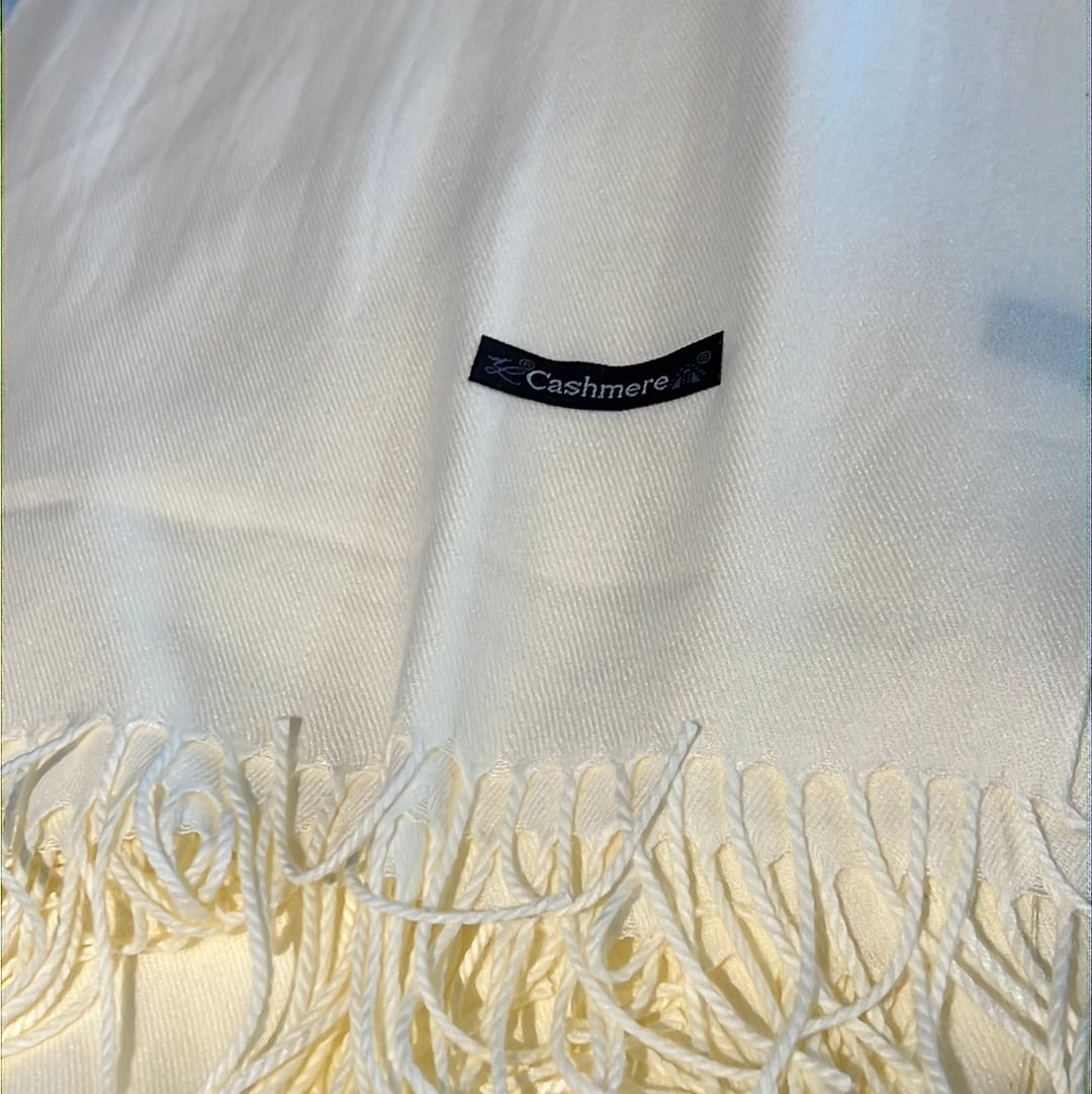 Cashmere Tørklæde - off white