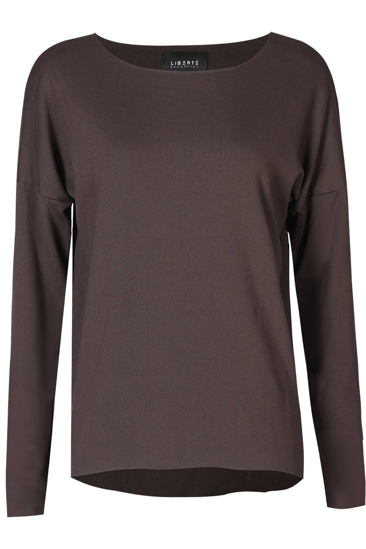 Alma bluse (Fleece) Dark Chocolate