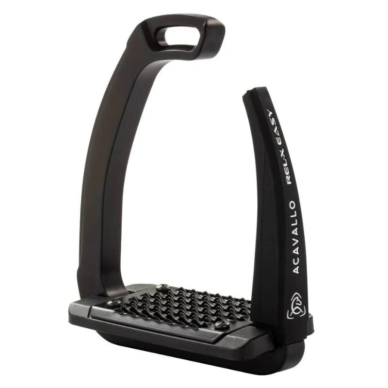 Acavallo Rel-x Easy Stigbøjler - Sort, acavallo, stigbøler, sikkerheds stigbøjler, rideudstyr, acavallo rel-x easy,