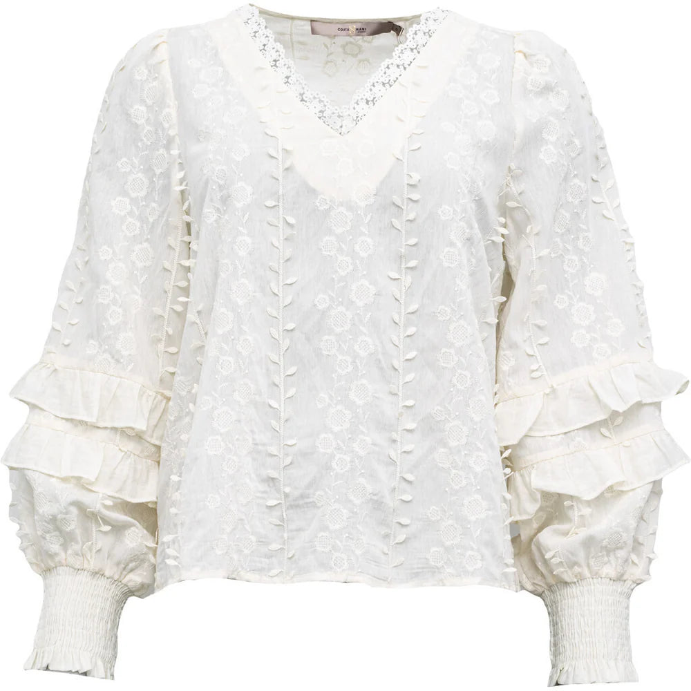 Costamani Camilla bluse, hvid bluse, bluse, 