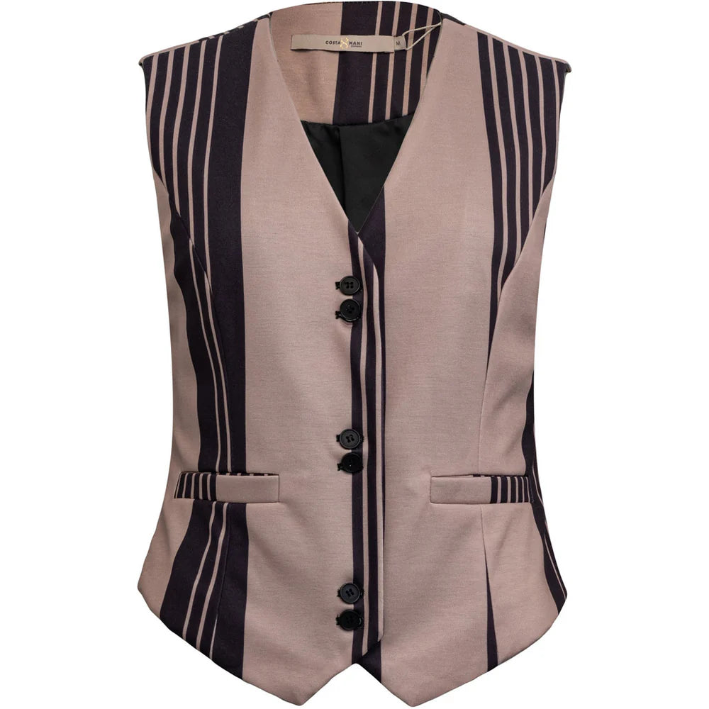 Costamani Cozzy Vest - Black Stripe