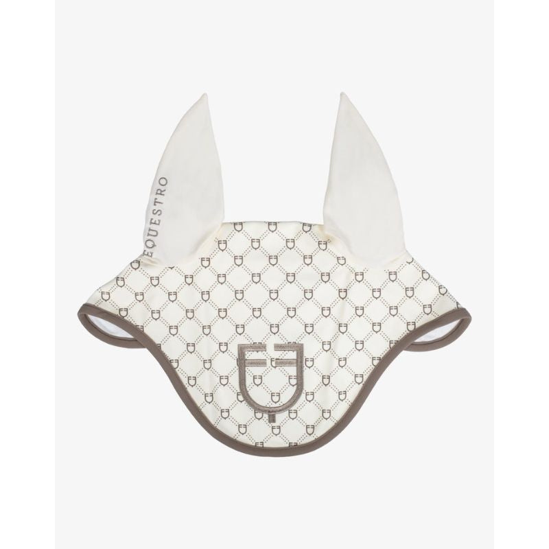 Equestro Monogram Print Hut - Cream