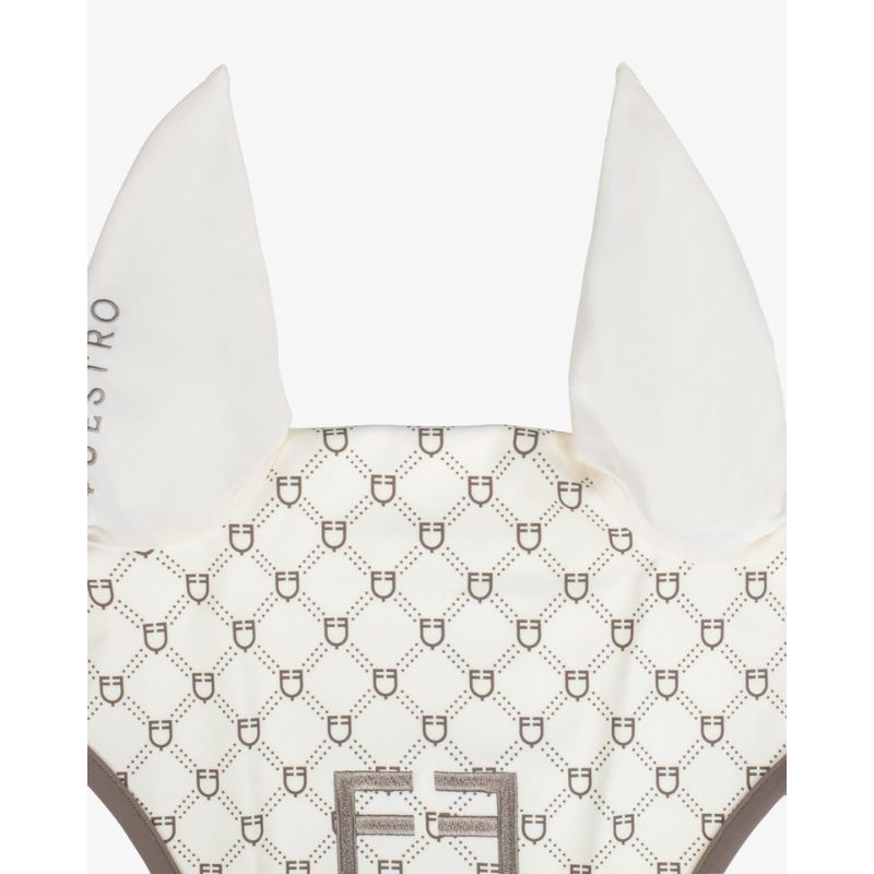 Equestro Monogram Print Hut - Cream