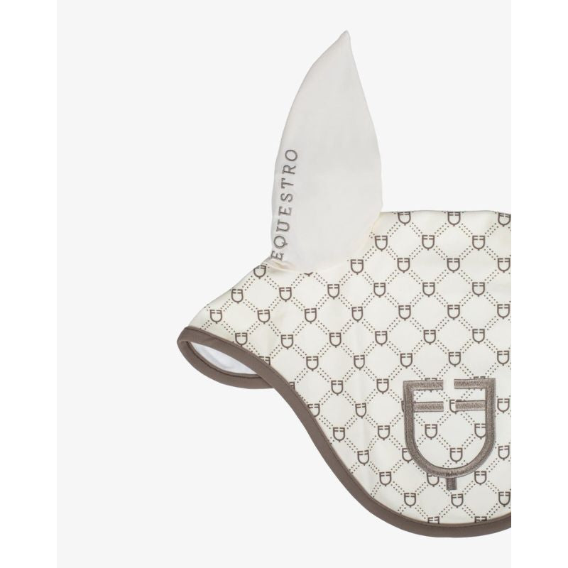 Equestro Monogram Print Hut - Cream