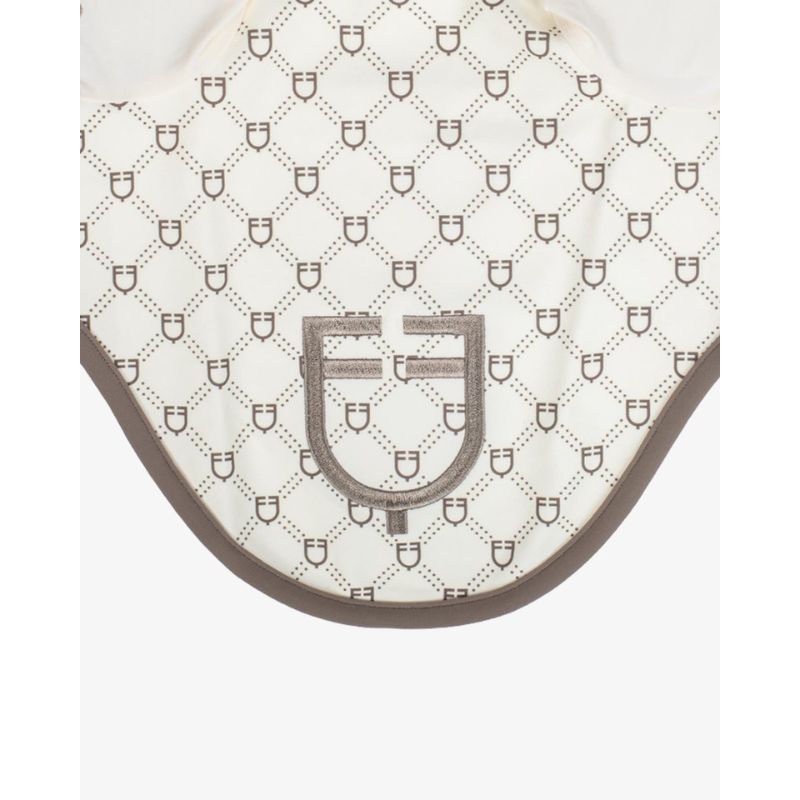 Equestro Monogram Print Hut - Cream