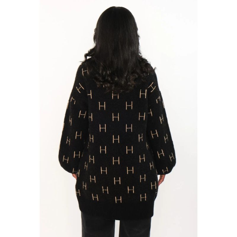 HEST FAM Sweater Long - sort/beige