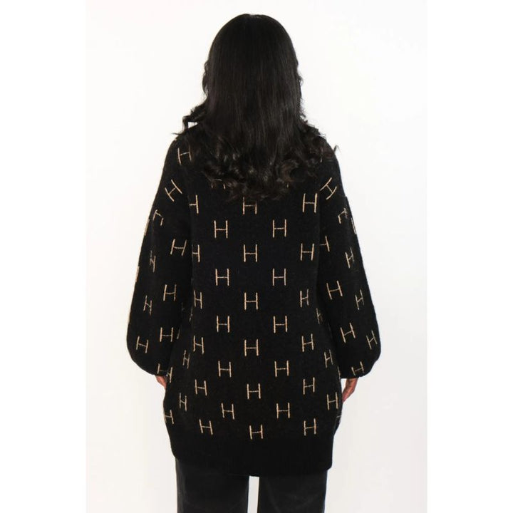 HEST FAM Sweater Long - sort/beige