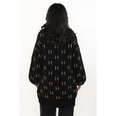 FAM Sweater Long - sort/beige