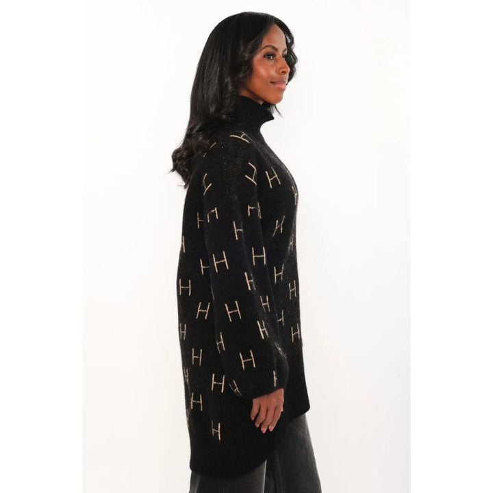 HEST FAM Sweater Long - sort/beige