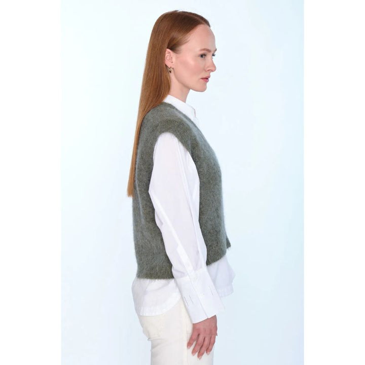 HÉST Pernille Vest - støvet grøn