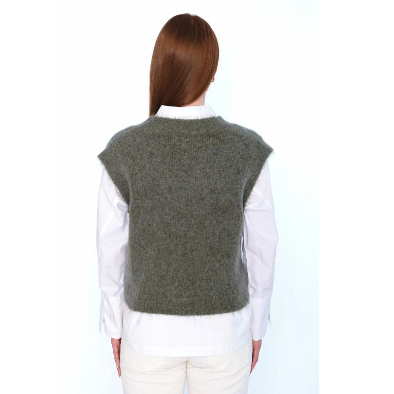 Pernille Vest - støvet grøn