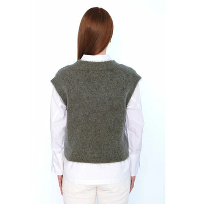 Pernille Vest - støvet grøn