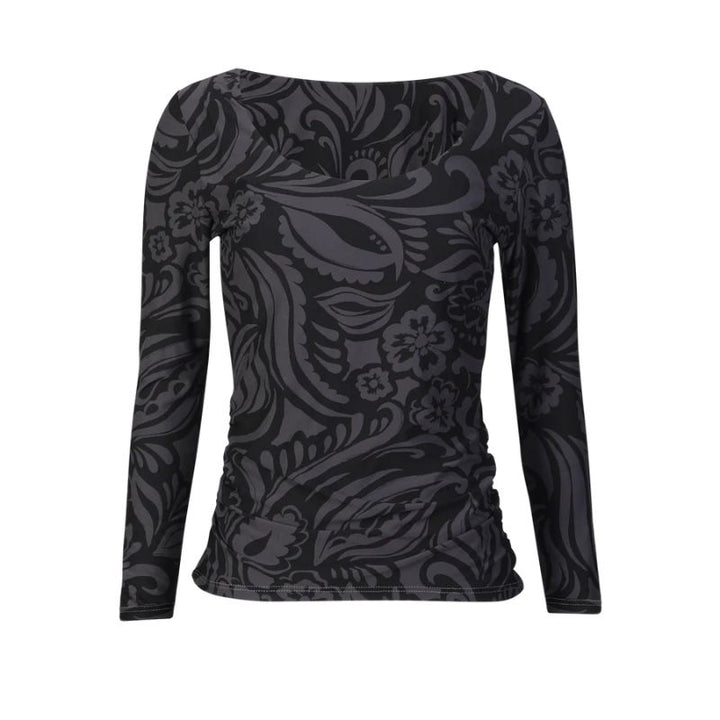 Liberte Alma Turn Top - Dark Grey Black Tia