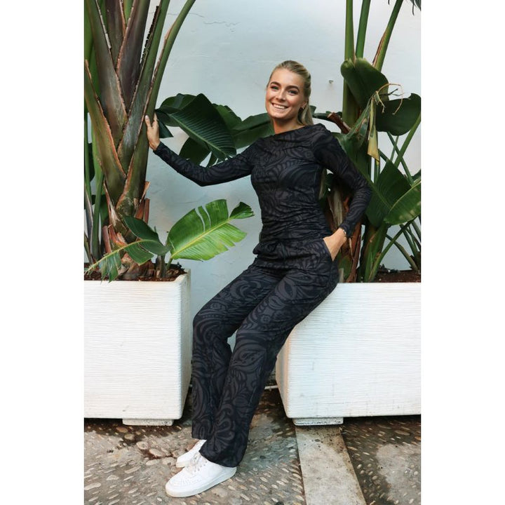 Liberte Alma Wide Pants - Dark Grey Black Tia
