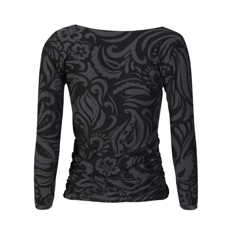 Liberte Alma Turn Top - Dark Grey Black Tia