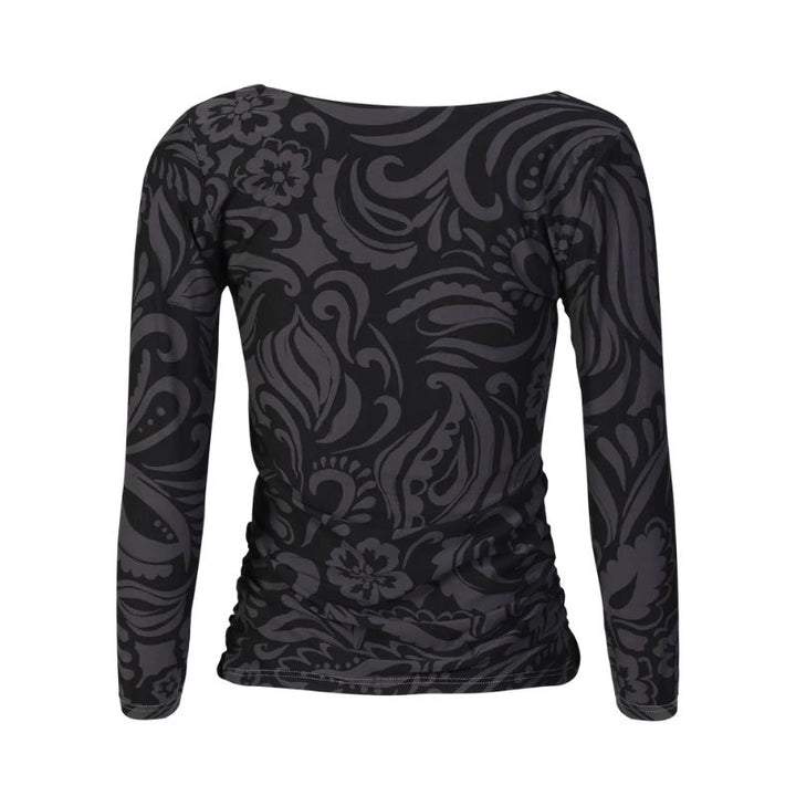 Liberte Alma Turn Top - Dark Grey Black Tia