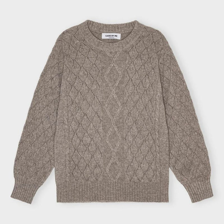 Care By Me Christine Cable Sweater - Dark Sand