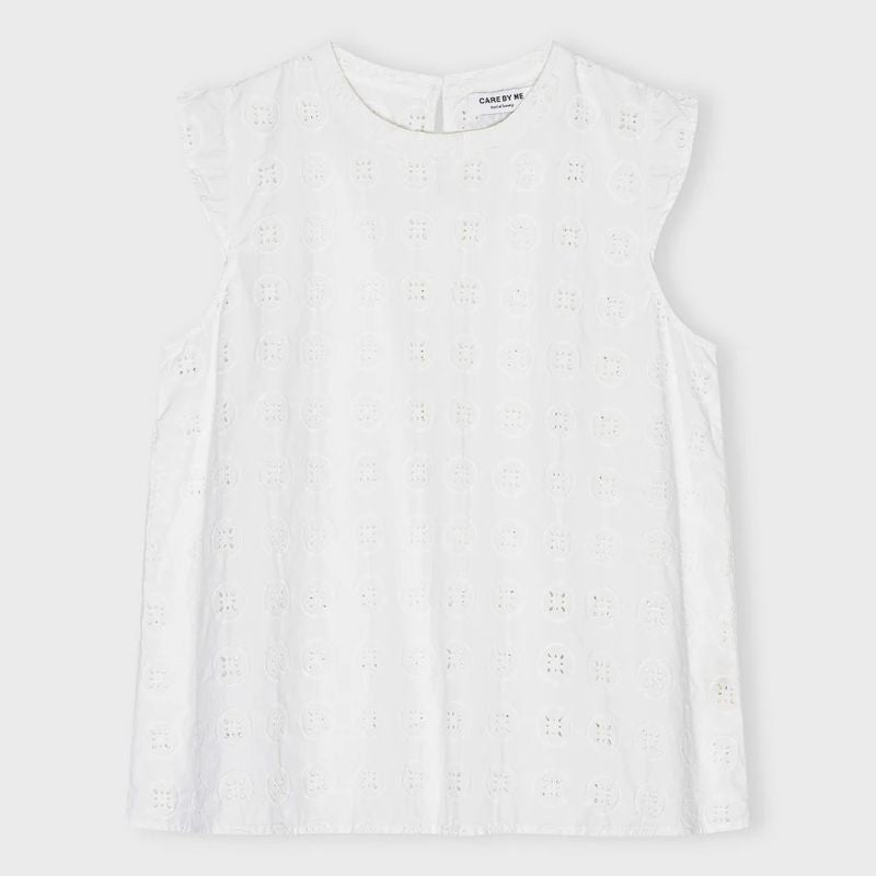Care By Me - Augusta Leaf Top - Hvid