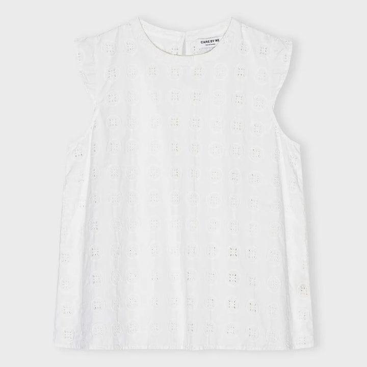 Care By Me - Augusta Leaf Top - Hvid