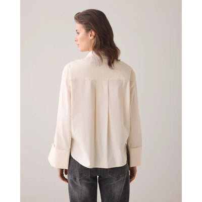 Summum Wide Cuff Blouse - Ivory