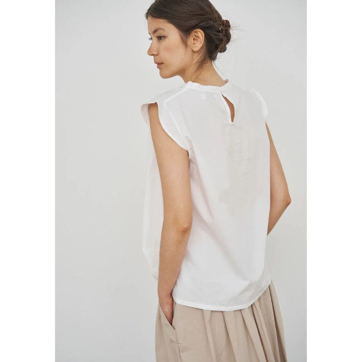 Care By Me Laura Leaf Top - Hvid