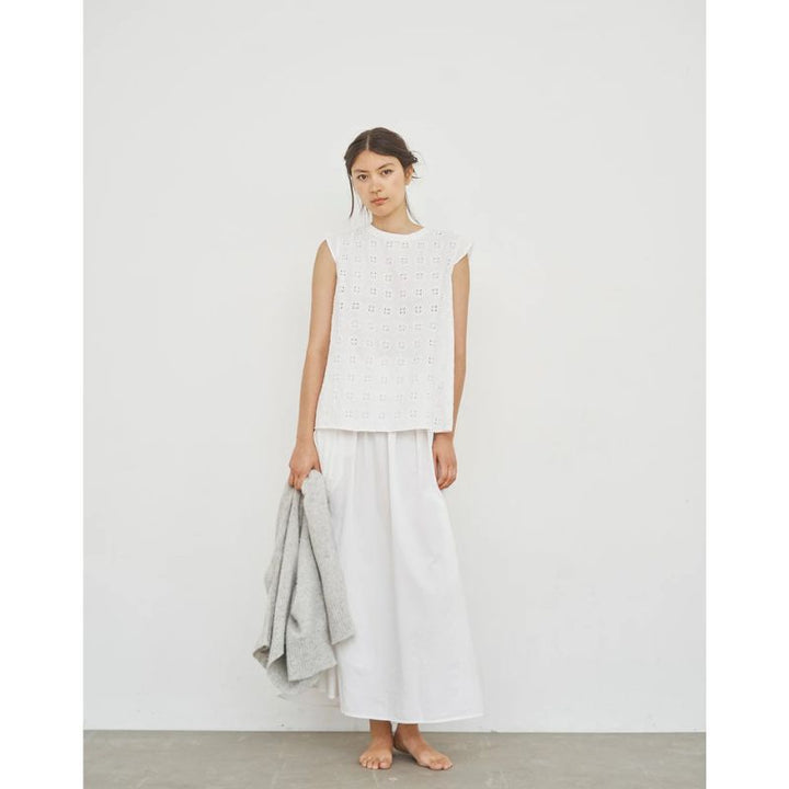 Care By Me - Augusta Leaf Top - Hvid