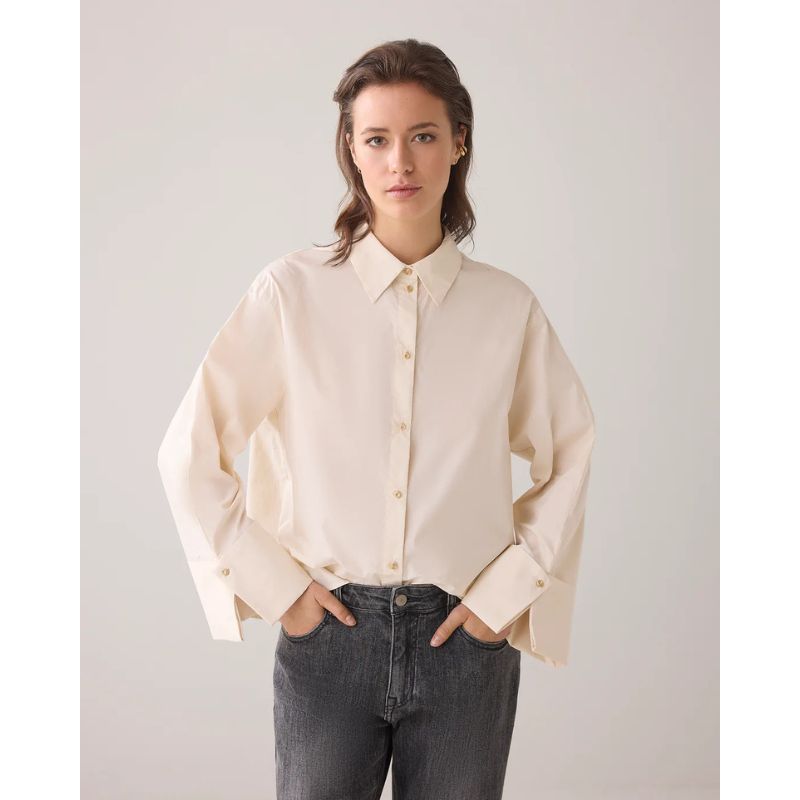 Summum Wide Cuff Blouse - Ivory