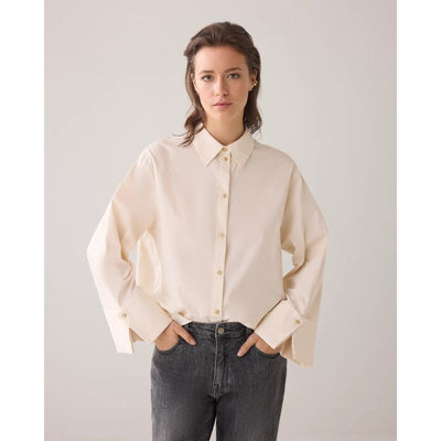 Summum Wide Cuff Blouse - Ivory