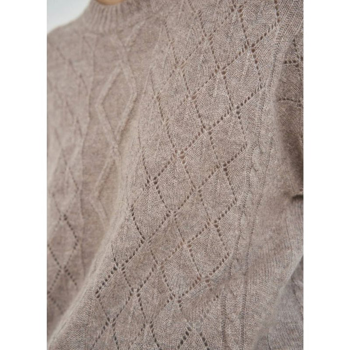 Care By Me Christine Cable Sweater - Dark Sand