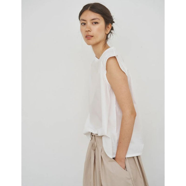 Care By Me Laura Leaf Top - Hvid