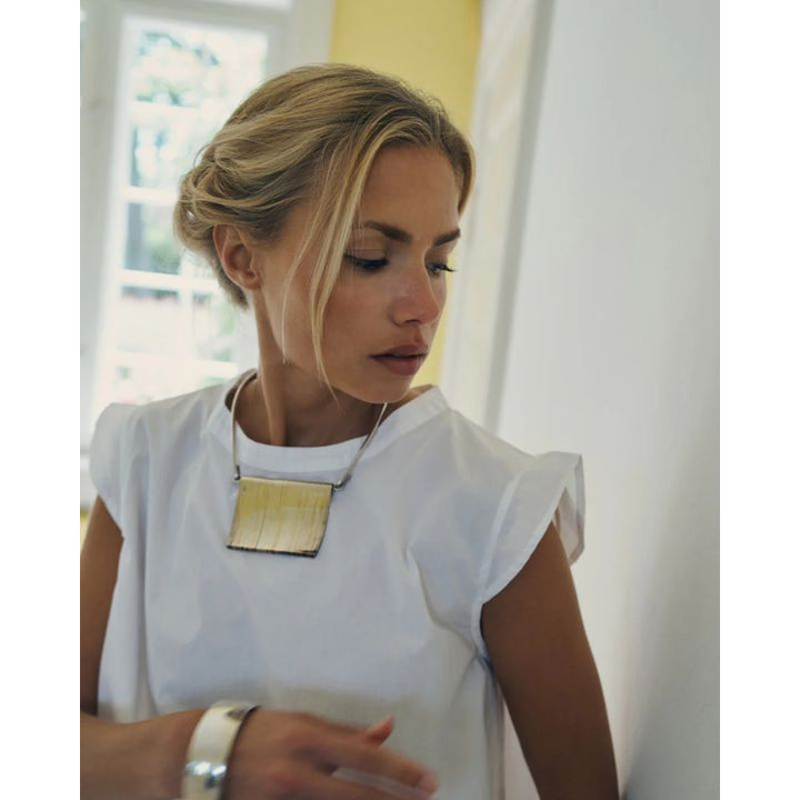 Care By Me Laura Leaf Top - Hvid