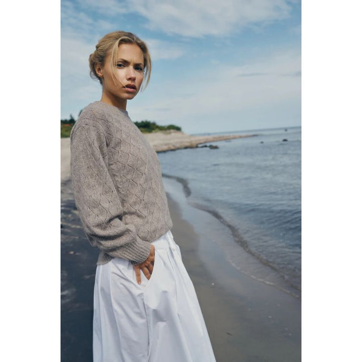 Care By Me Christine Cable Sweater - Dark Sand