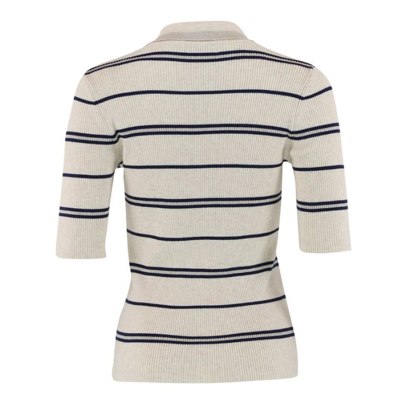Continue Eva Polo Shirt - Sand / Navy