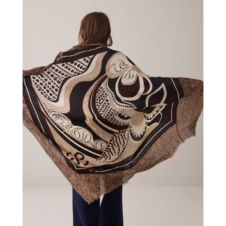 Summum Scarf Zz Print - Dark Chocolate