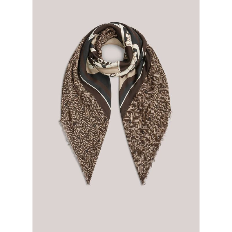 Summum Scarf Zz Print - Dark Chocolate