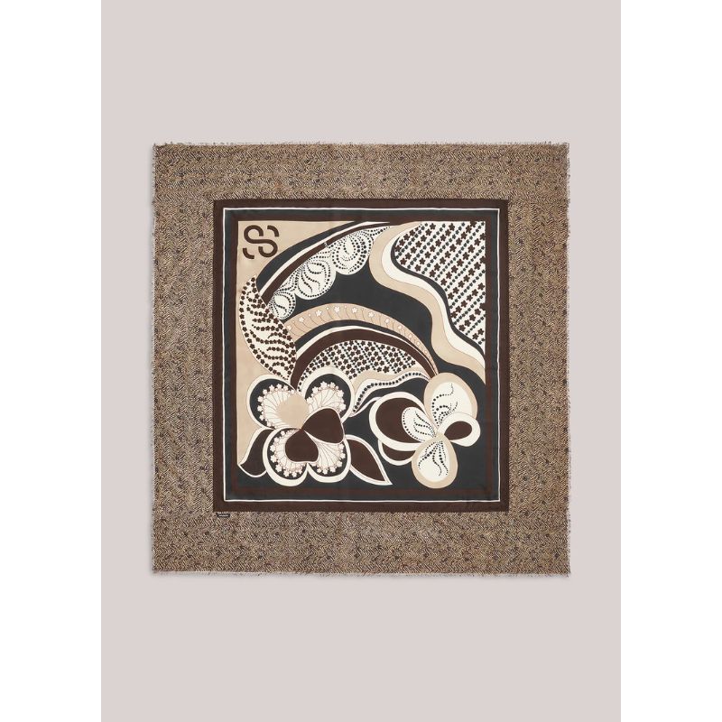 Summum Scarf Zz Print - Dark Chocolate