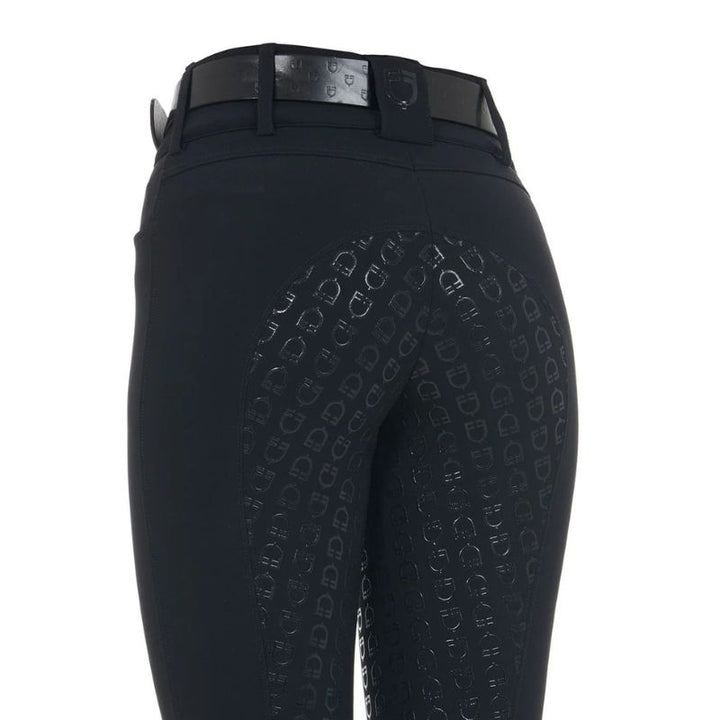 Equestro Hig Waist Full Grip Ridebukser - Sort