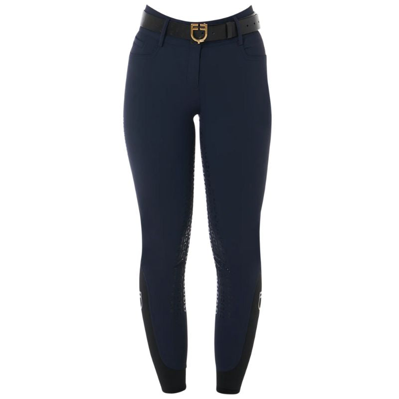 Equestro Hig Waist Full Grip Ridebukser - Navy