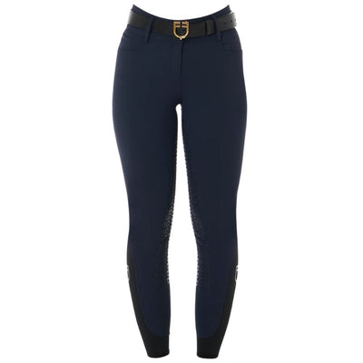 Equestro Hig Waist Full Grip Ridebukser - Navy