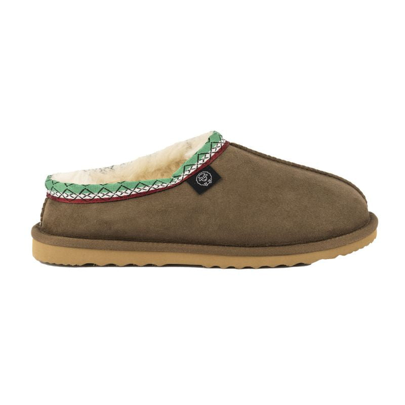 C2E Lucca Sheep Leather Slippers - Chocolata